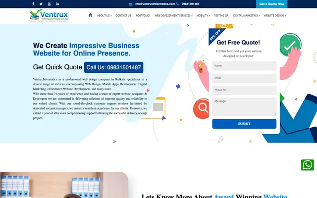 Ventrux Informatics Private Limited website