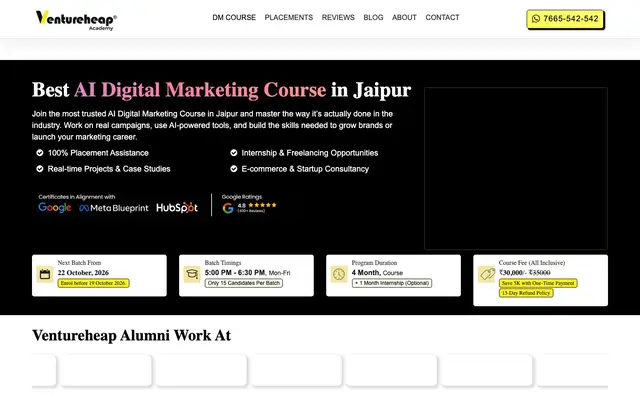 Ventureheap Academy website