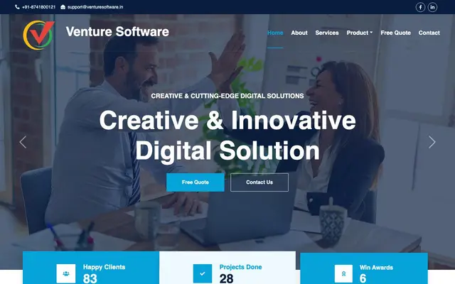 Venture Software website