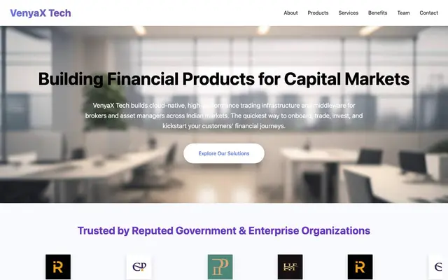 Venyax Tech website