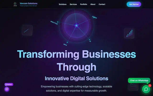 Vercom Solutions Pvt. Ltd website