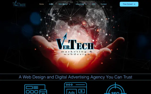 Vertech Marketing & Web Design website