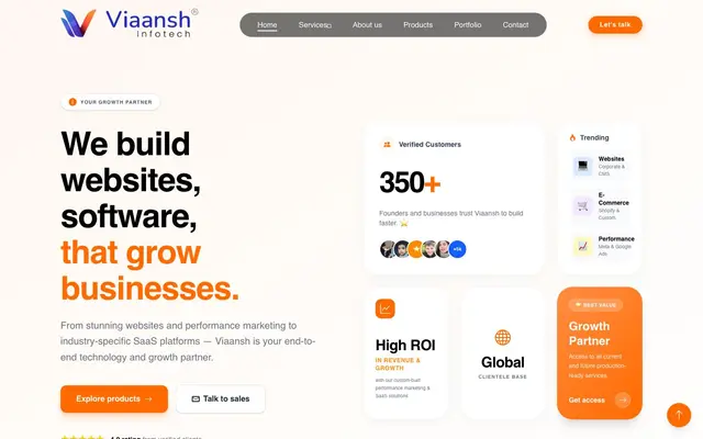 Viaansh Infotech LLP website