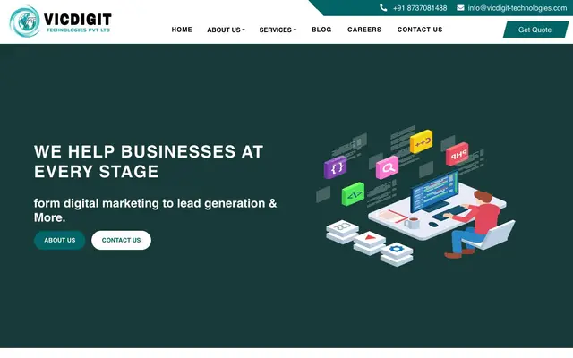Vicdigit Technologies website