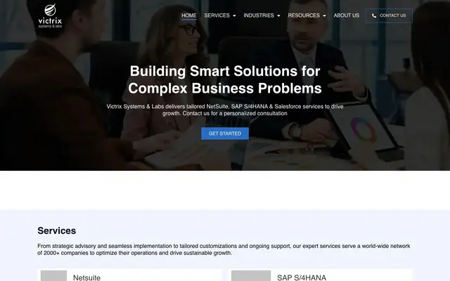 Victrix Systems & Labs Pvt. Ltd. website