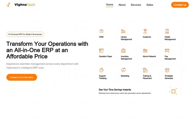 VIGHNOTECH Pvt Ltd India's No.1 CRM and ERP website