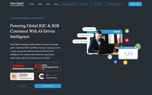 Viha Digital Commerce website