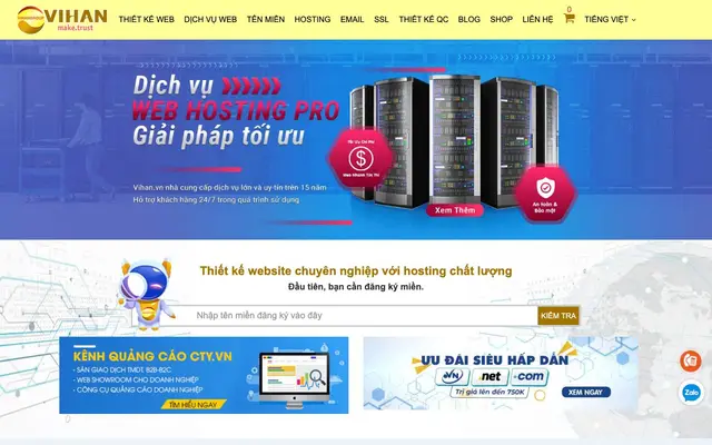 Thiết kế web VIHAN website