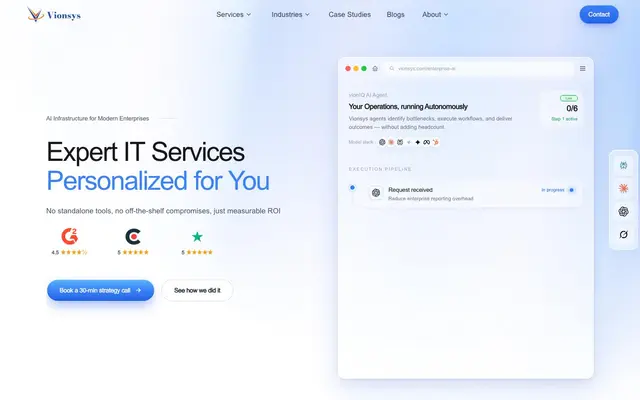 Vionsys IT Solutions India Pvt.Ltd website