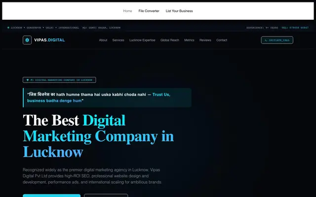 Vipas Digital Pvt Ltd website