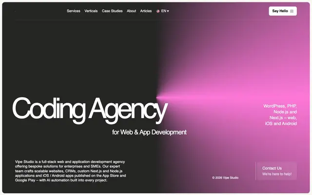 Vipe Studio | WordPress Agency website