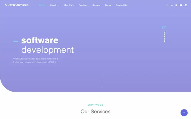 VirtouStack Softwares Pvt Ltd website
