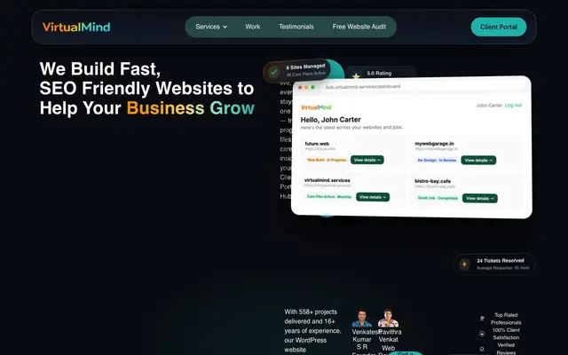 VirtualMind Services website