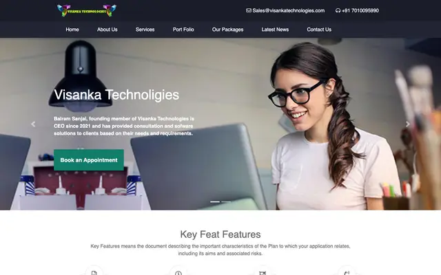 Visanka Technologies Pvt Ltd website