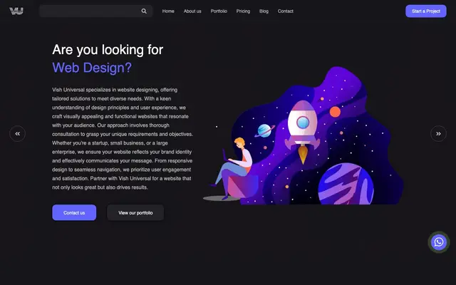 VISH UNIVERSAL website