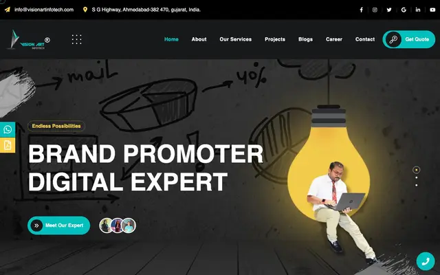 Vision Art Infotech website