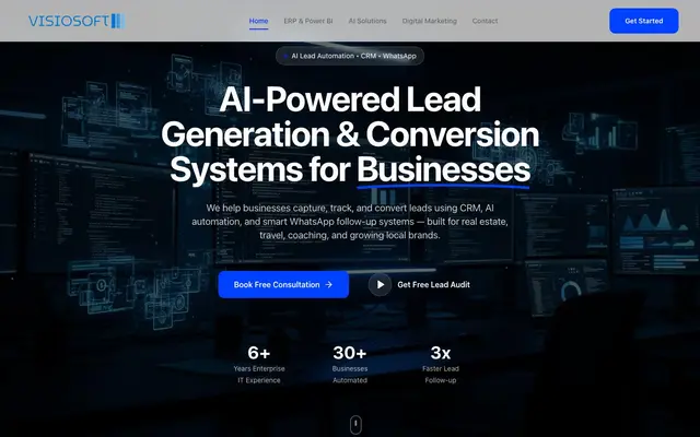 VisioSoft Solutions - Power BI, Web Design & SEO Agency website