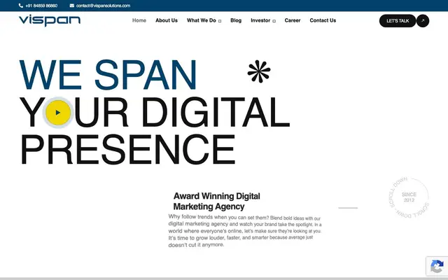 Vispan Solutions website