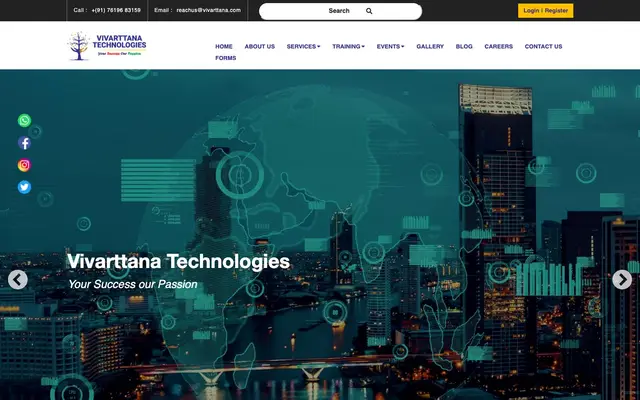 VIVARTTANA TECHNOLOGIES website
