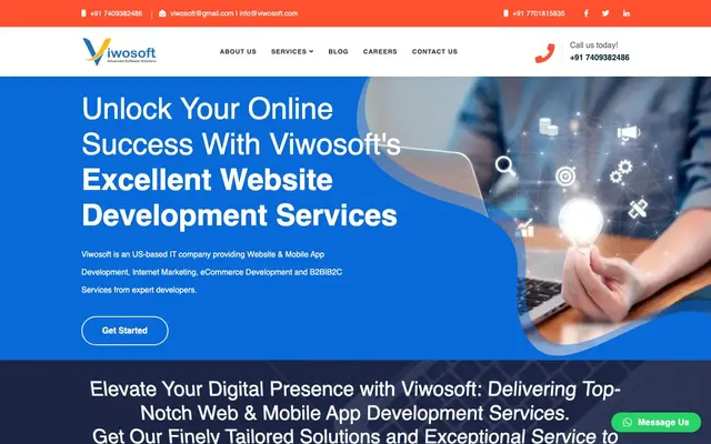 Viwosoft Technologies website