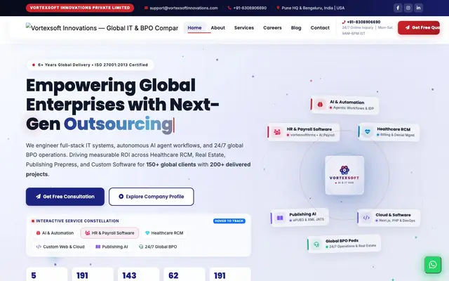 Vortexsoft Innovations Private Limited website
