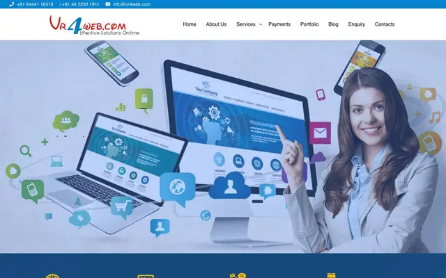 Vr4 Web Solutions website