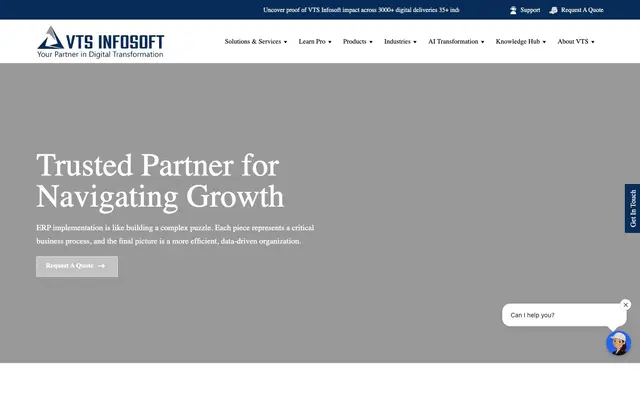 VTS Infosoft Pvt Ltd (A KPMC Group Company) website