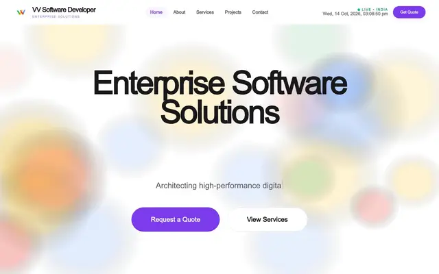VV Software Developers website