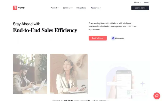 Vymo website