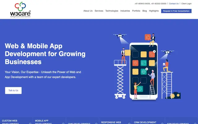 W3care Technologies Pvt. Ltd. website