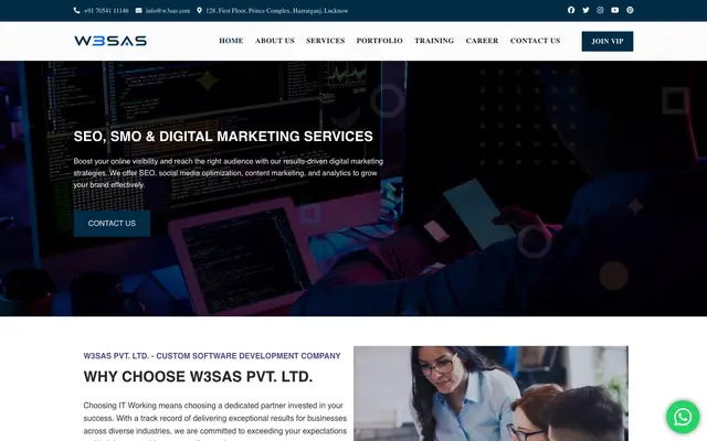 W3 Software Application Services Pvt. Ltd. - W3SAS website