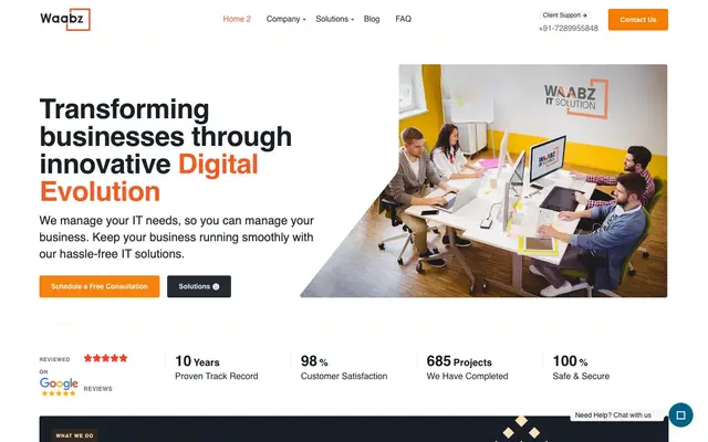 Waabz - IT solution website
