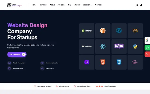 WAAD Technologies website