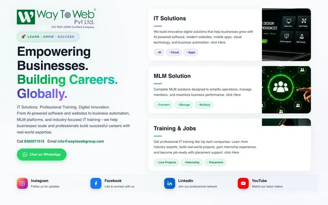 WayToWeb Pvt Ltd website