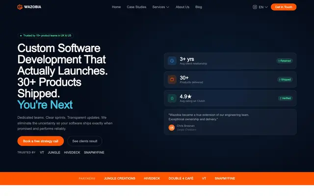 Wazobia Technologies - Software Development Company in UK website