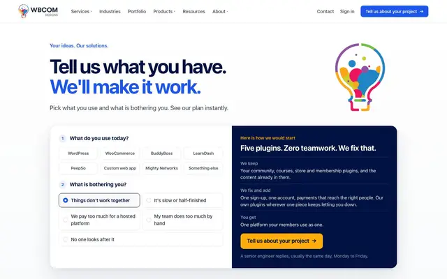 Wbcom Designs website