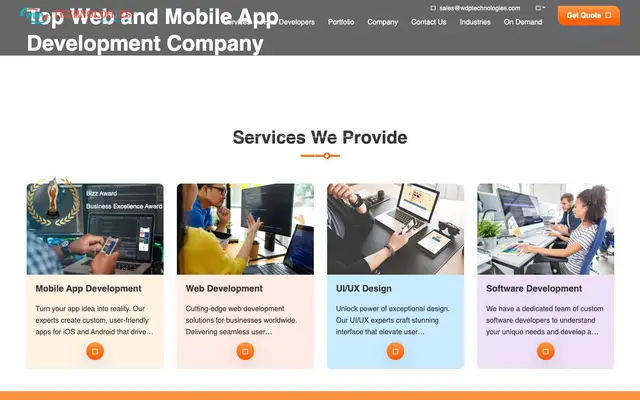 WDP Technologies Pvt. Ltd. website