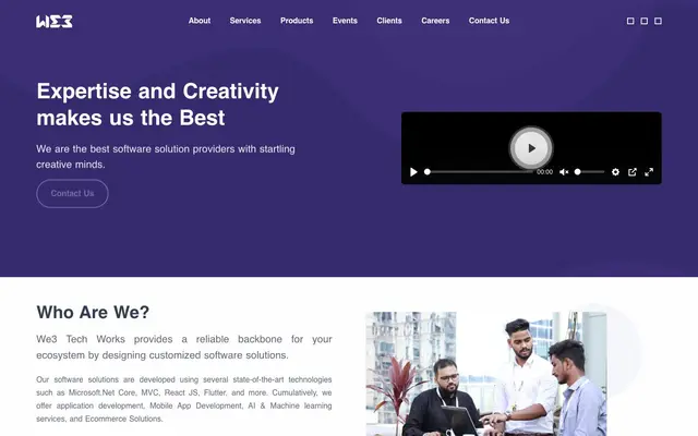 We3 Tech Works website