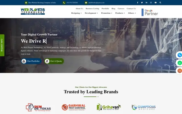 Web Players Technology website