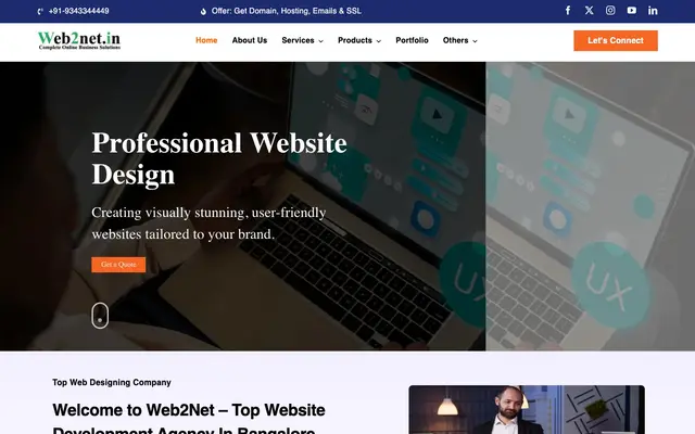 Web2net Business Solutions Inc. website