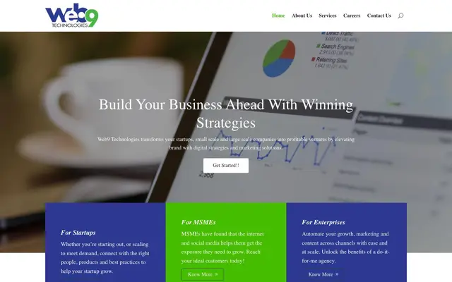 Web9 Technologies website