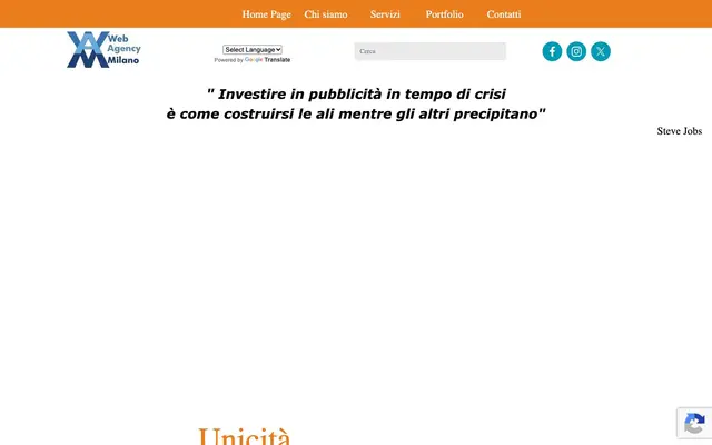 Web Agency Milano website