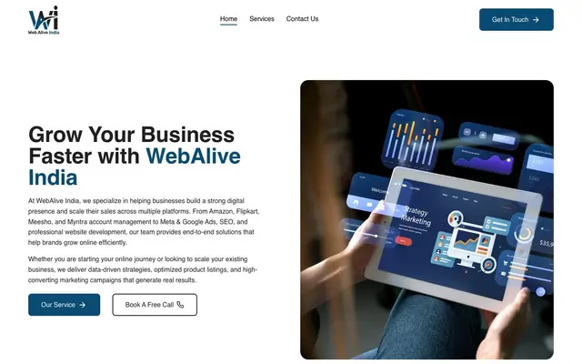 WEB ALIVE INDIA website