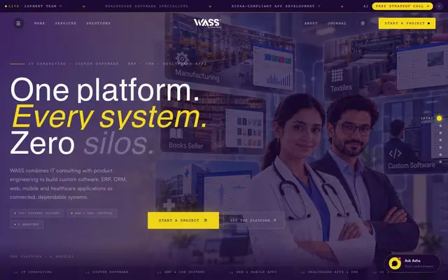 Webapp software solutions website