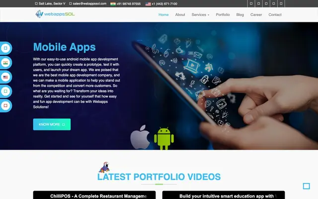 Webapps Solutions Pvt Ltd website