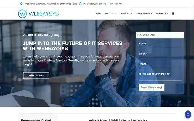 Webbaysys Technologies PVT LTD website