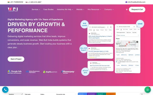 Web Bull India website