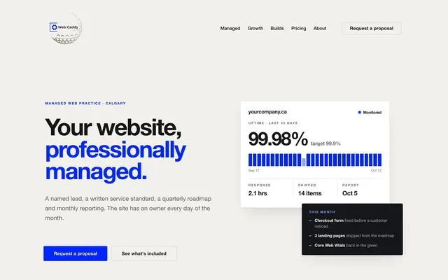 WebCaddy website