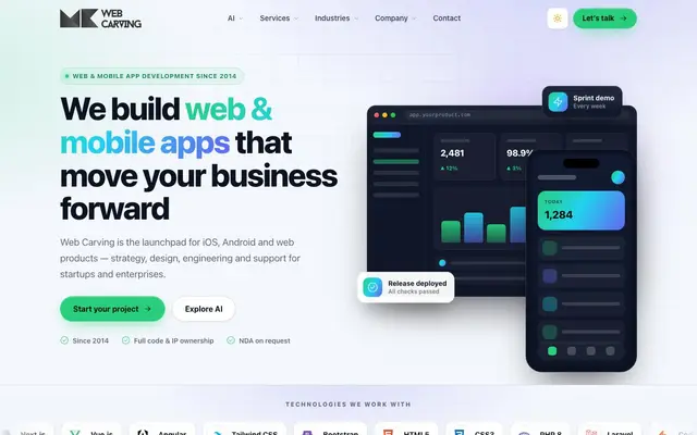 WebCarving website