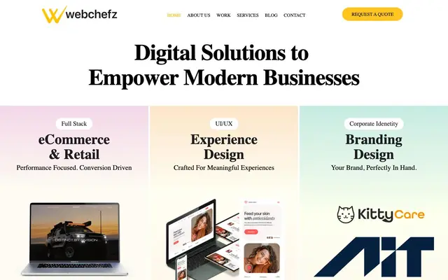 Webchefz Infotech website